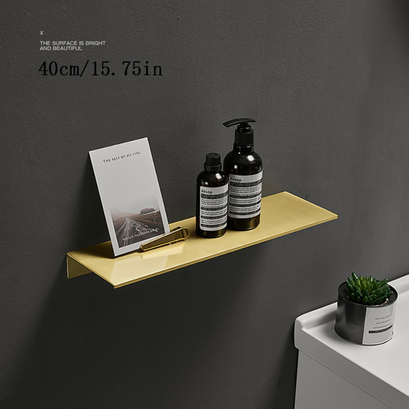 30-50 Cm Space Aluminum Black Bathroom Shelves, Kitchen Wall Shelf