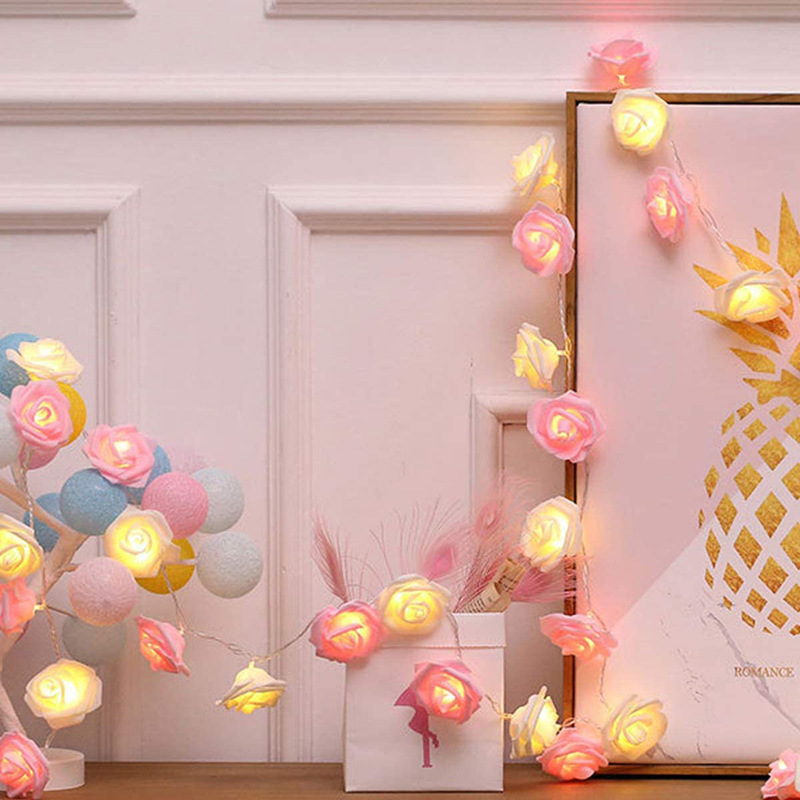 Roses Night Light Colorful Fairy Led Strip Lights Valentines Day Gift For  Girl Friend Aesthetic Room Decor Decorative Luminaires - AliExpress