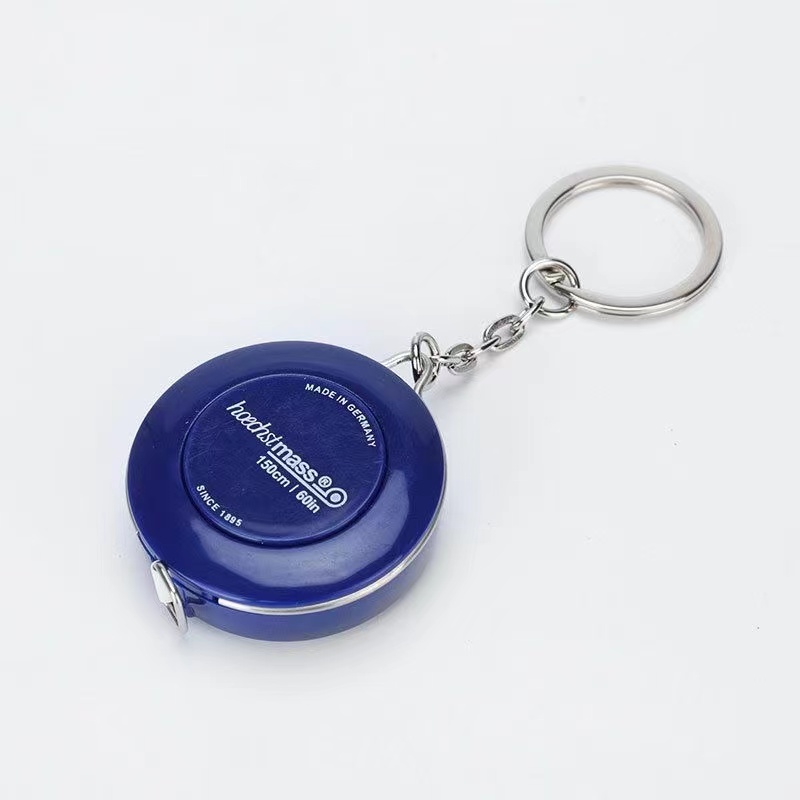 Hoechstmass Roller Tape Measure-blue With Key Chain-60 Inch/150 Cm-made in  Germany 