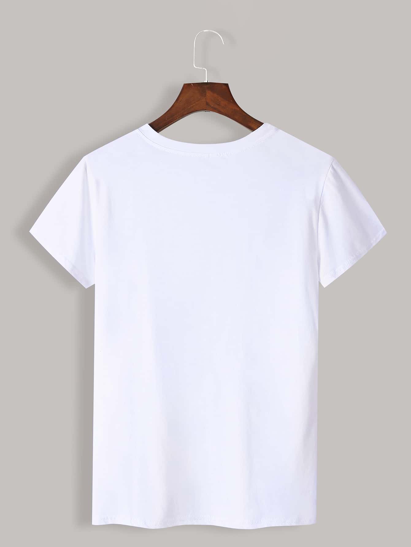 T-Shirt Femme Aottori à Manches Courtes - Col En V, Coton Élégant Et Confortable
