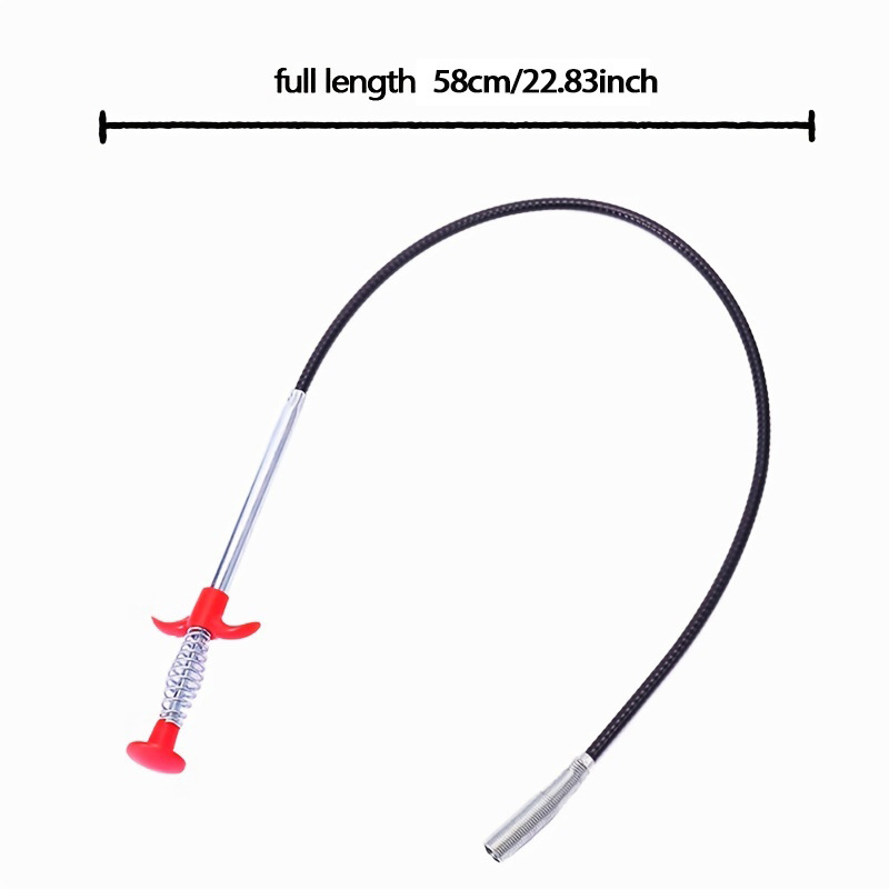 60cm Spring Pipe Dredging Tools, Drain Snake, Drain Cleaner Sticks Clog  Remover Cleaning Household for KitchenBending sink tool