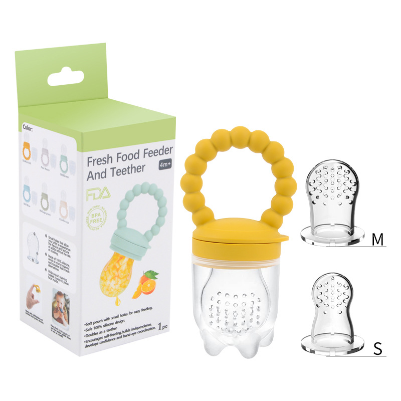 Baby Self Feeding Food Pacifier, Fresh Food Feeder Pacifier, Infant Fruit  Teething Toy With Silicone Pouches, Feeder Bottle Baby Food Feeder Teether