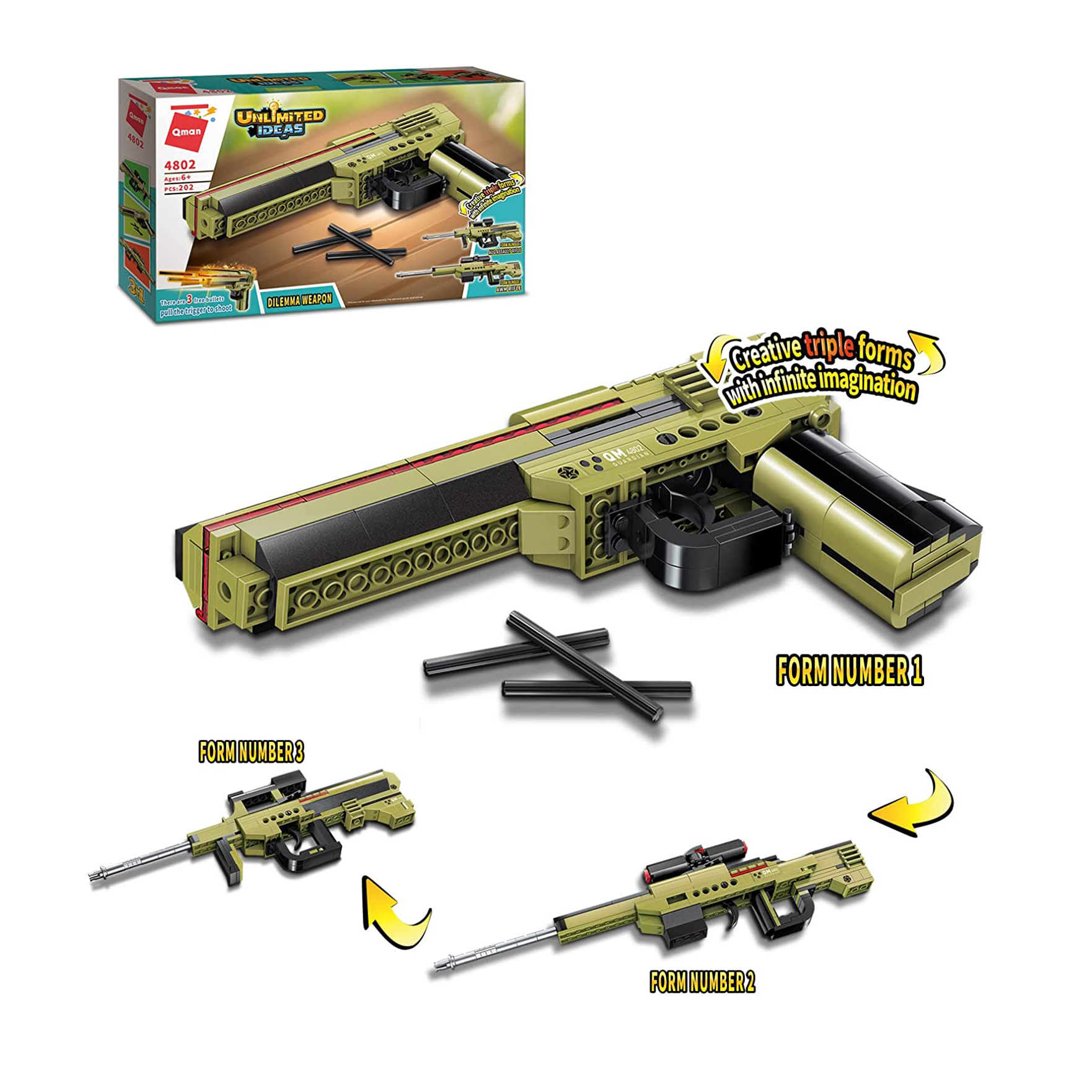 Pistolet de Blocs de construction MORK FireWire Alliance M1897 WINCHESTER  791 pièces - Tir de balles, jouets pour garçons, cadeau, Compatible avec  Lego - Jeu de brique et bloc - Achat & prix