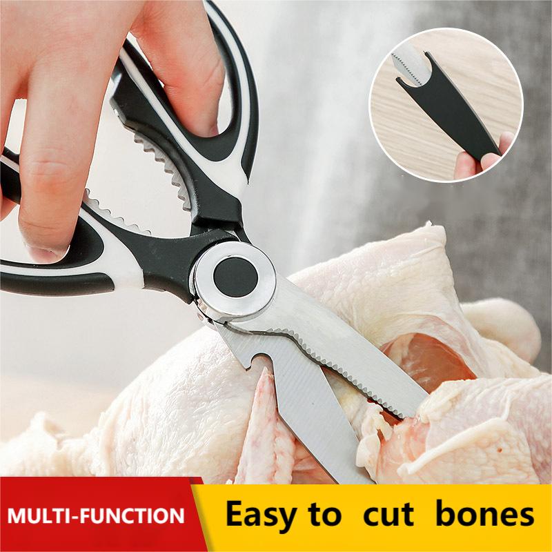 Kitchen Scissors, Multi-purpose Panda Black& White Shears Stainless Steel  Food Bone Scissors Can Clip Walnuts