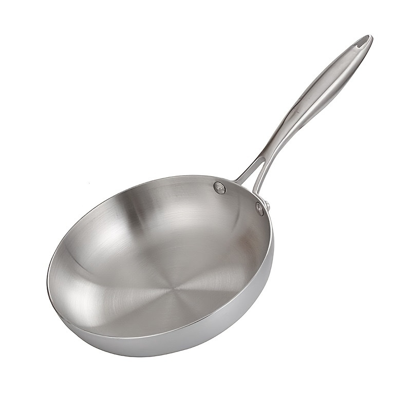 Stainless Steel Wok Pan Thickened Cooking Frying Pan With - Temu