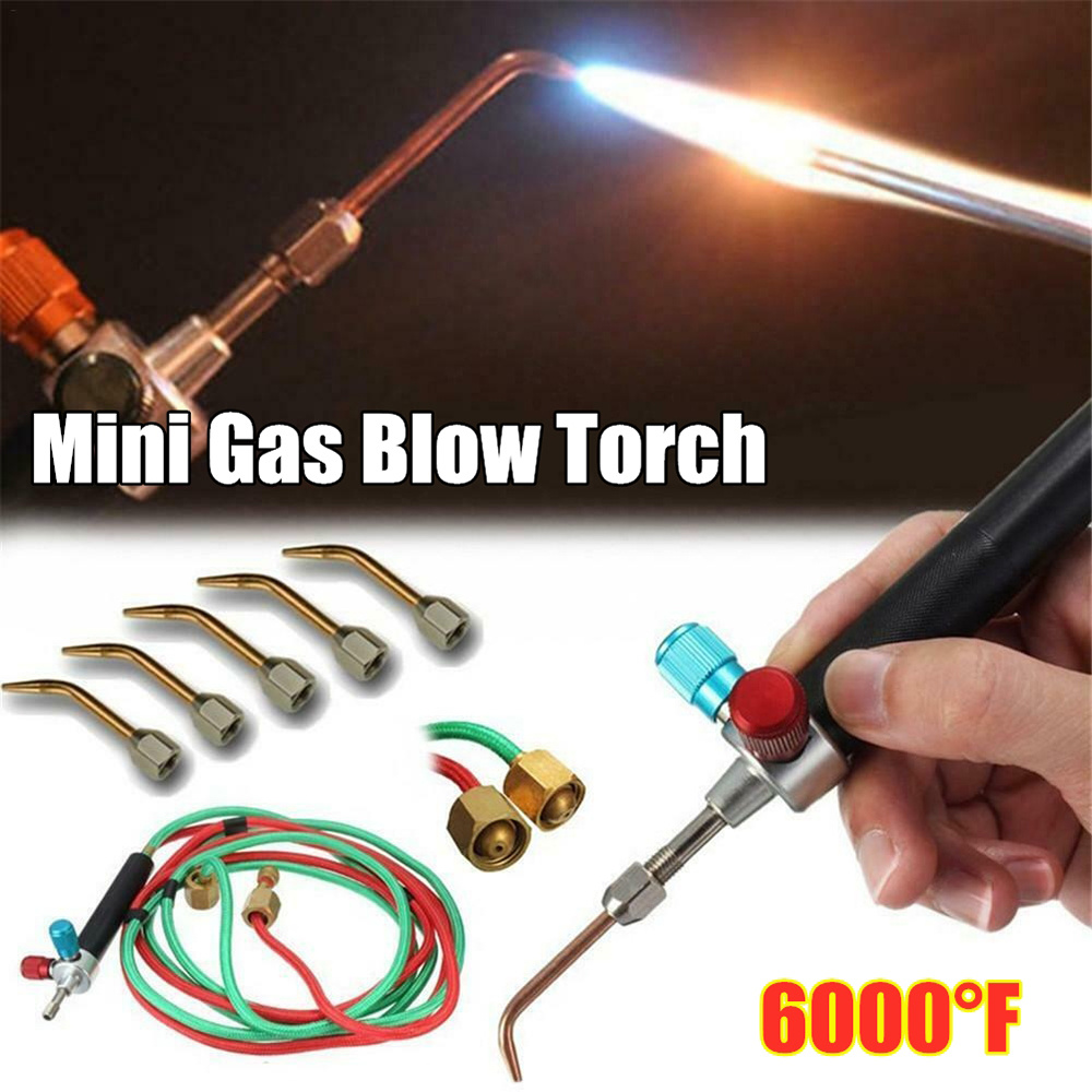 Mini Gas Little Torch Soldering Welding Gun Kit With 5 Tips - Temu