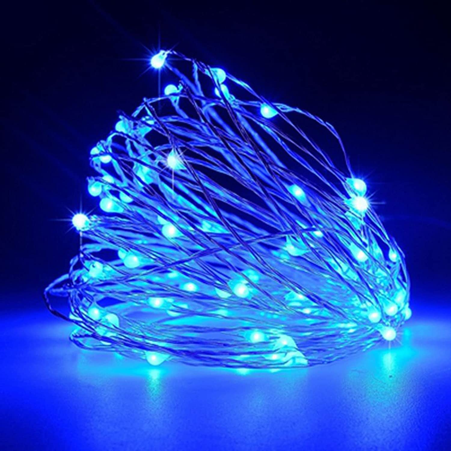 blue christmas lights battery operated