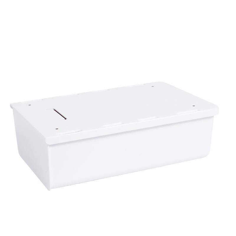 1pc Simple White Storage Holder, Plastic White Punch Free Storage