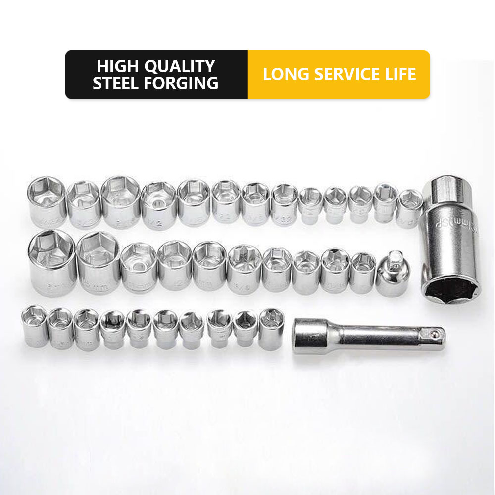 Ratcheting Socket Wrench Set Metric Standard Hex Socket Temu United