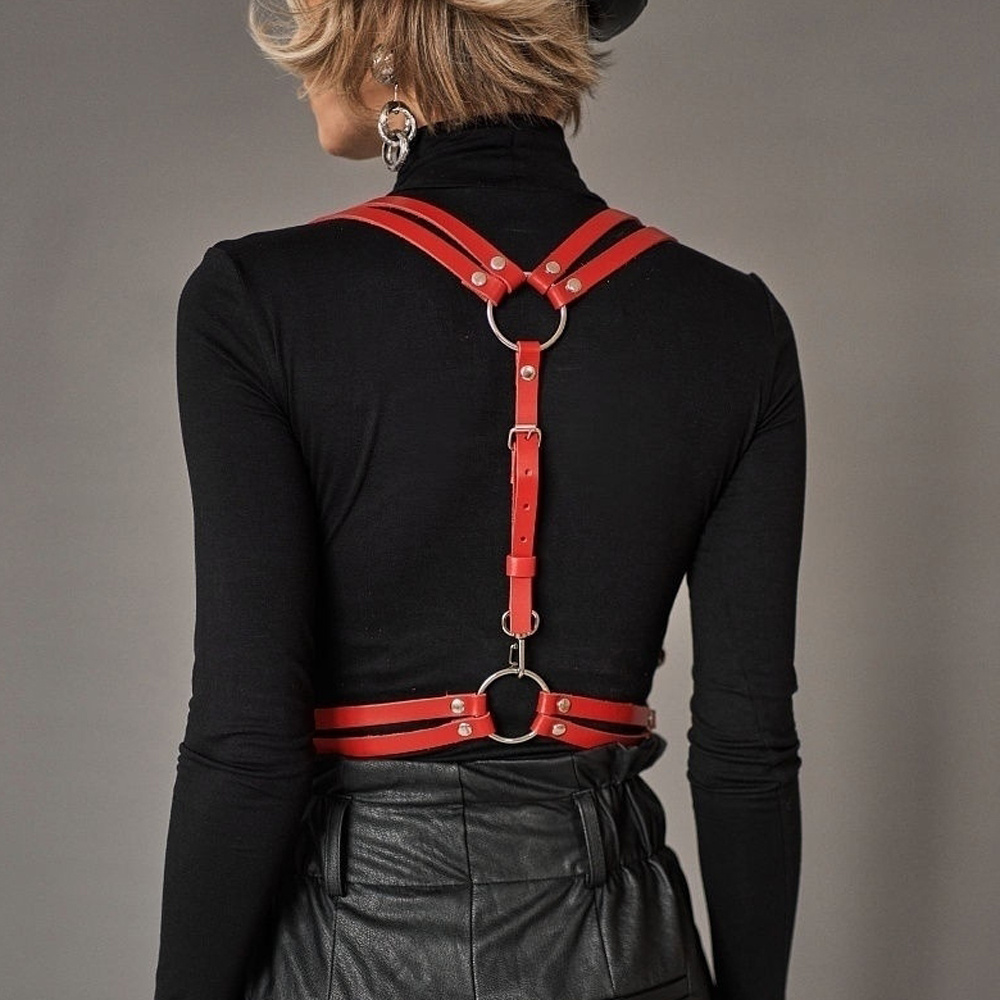 Pu Leather Harness Belt Fashion Ladies Body Suspenders Belt Punk Belt  Women's Black Pu Leather Belt Valentines Gifts - Temu