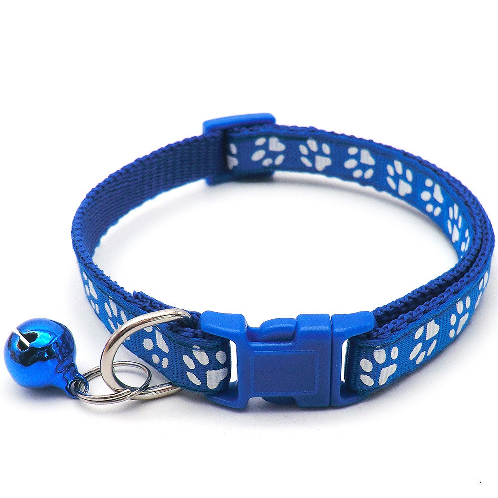 TEMU Collar Ajustable Para Mascotas Con Cascabel Para Perros Y Gatos Pequeños: Elegante Diseño De Huella Para Mayor Seguridad Y Visibilidad