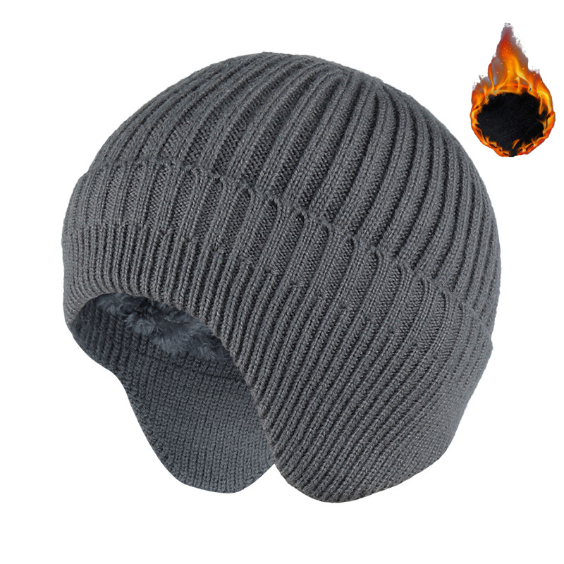 Knit Women's Hat Warm For Women Men Knitted Earflap Winter