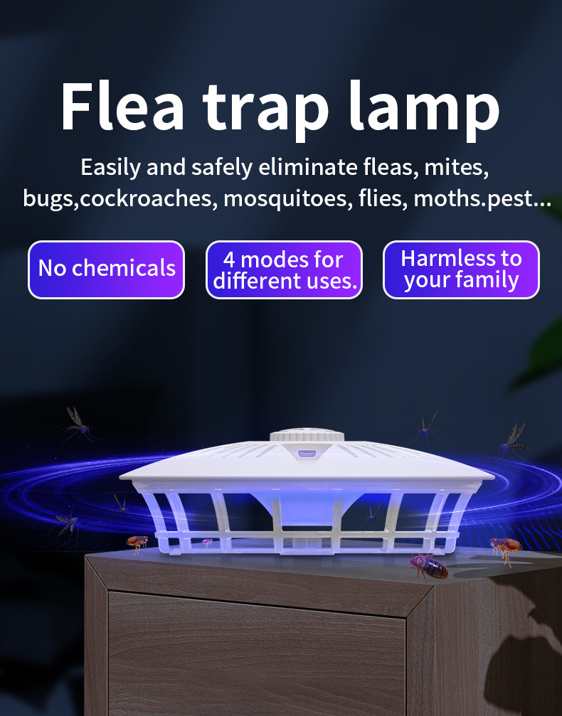 Electric Flea Trap Sticky Bug Trap Insects Indoor Pest Control