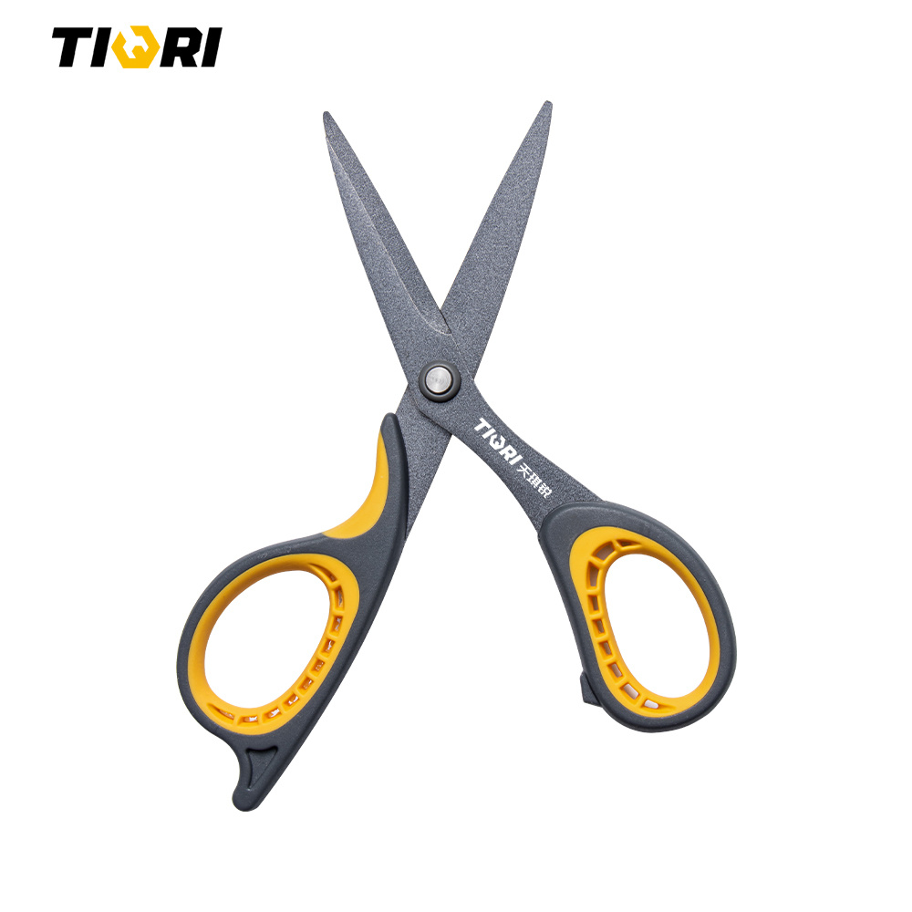 1pc 7 7 Inches Tiqri Teflon Non Stick Craft Scissors Abs Rubber