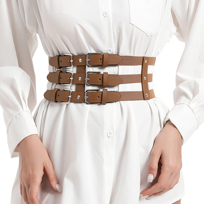 Dark Brown Wide Leather Belt Waist Belt Womens Leather Belt Dress