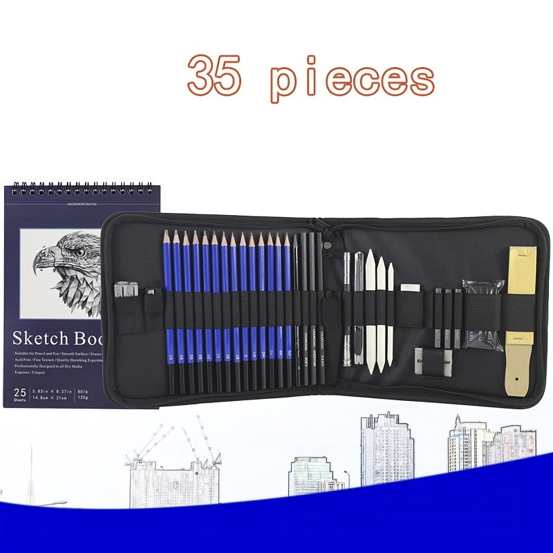 35 Pieces Drawing Kit Art Pencil Set Sketching Kit Professional