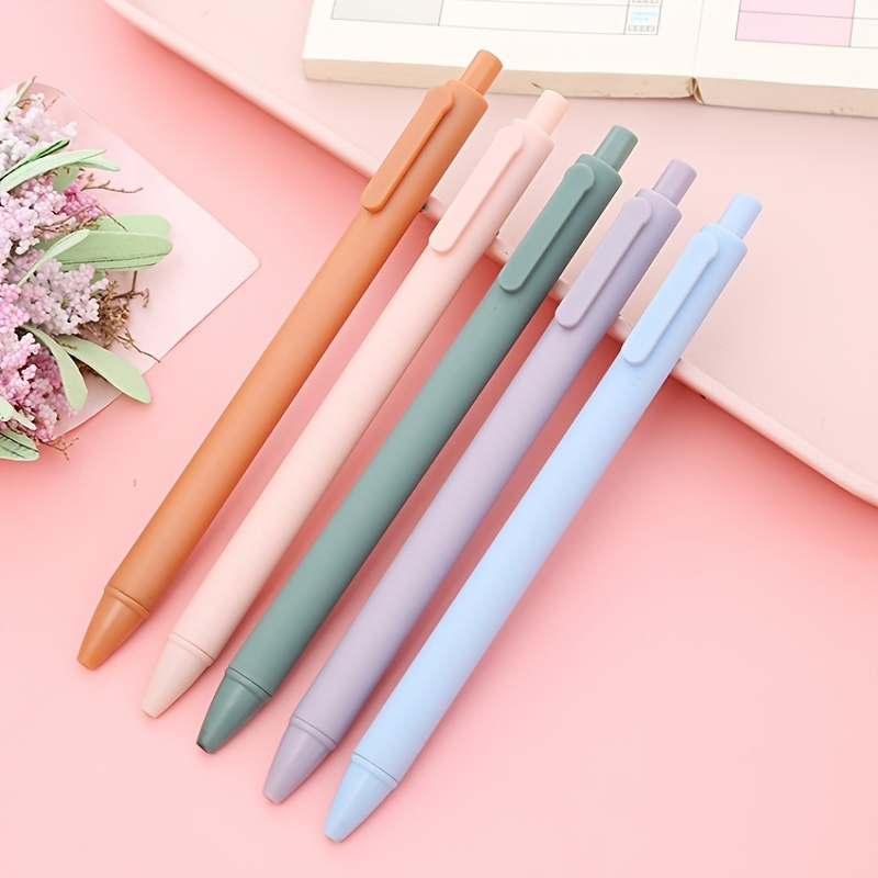 8pack 0.5mm - Macaron Colors Retractable Gel Pens For Journaling Writing  Note Taking Aesthetic Office/school Supplies - Office & School Supplies -  Temu