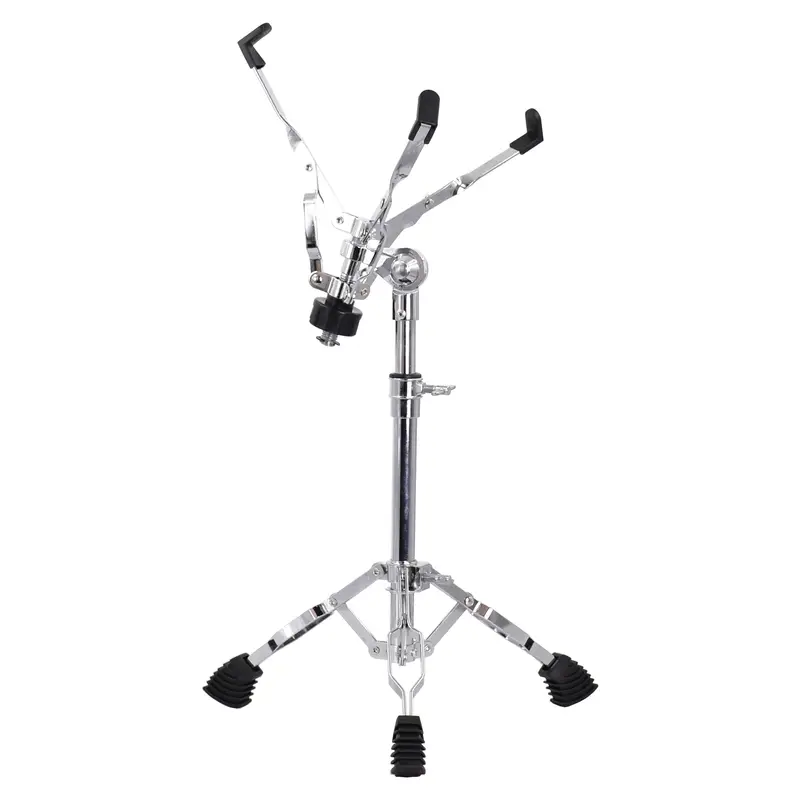 Adjustable Height Snare Drum Stand with Double Braced Percussion Hardware Kit for Snares, Tom Drums, and Practice Pad - Heavy-Duty Weight Mount and
