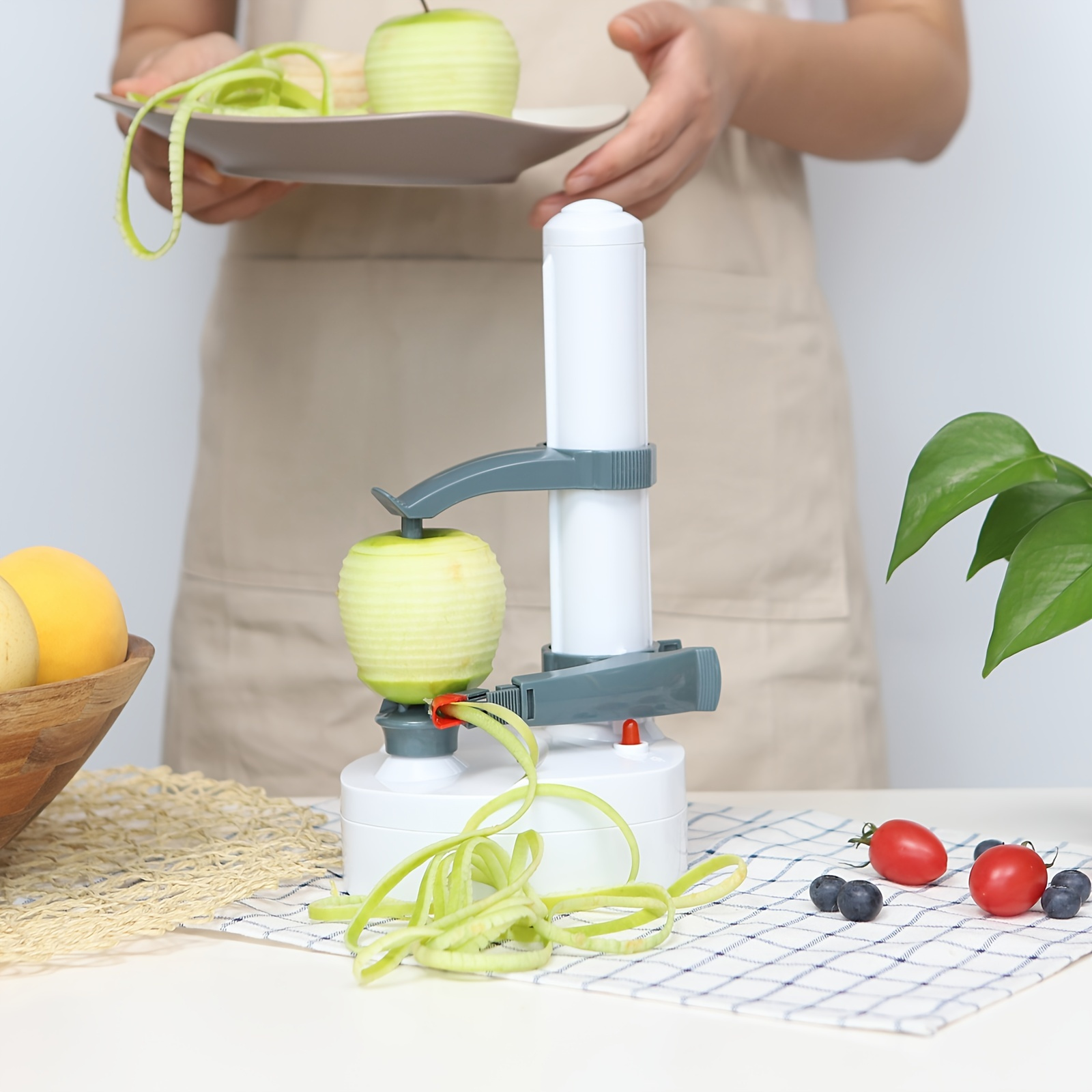 Automatic Fruit Vegetable Potato Peeler Electric Vegetable Fruit Tool  Multi-functional Peeling Cutter Kitchen Gadget Accessories