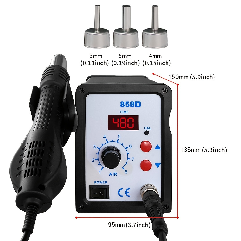 Lcd Digital Heat Gun Hot Air Gun Desoldering Soldering - Temu