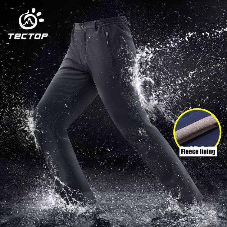 Waterproof Pants Dark Gray Fleece Lined Pants Hiking - Temu