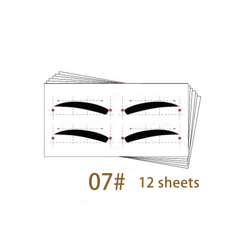 12 Style Eyebrow Stencil Template Kit Quick Eyebrow Card Set
