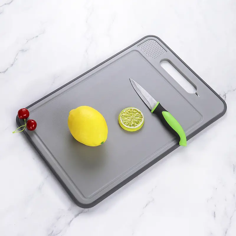 1pc double sided cutting board multifunctional food tray rapid thawing plate alloy steel grinding chopping board with knife sharpener for home kitchen details 2