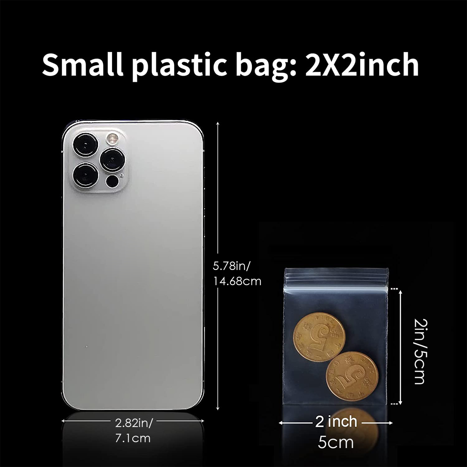 Zip Top 2mil Poly Bags 2x2 (100-Pcs)