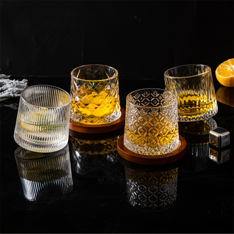 Color Block Drinking Glass Whisky Glasses Stylish Glassware - Temu