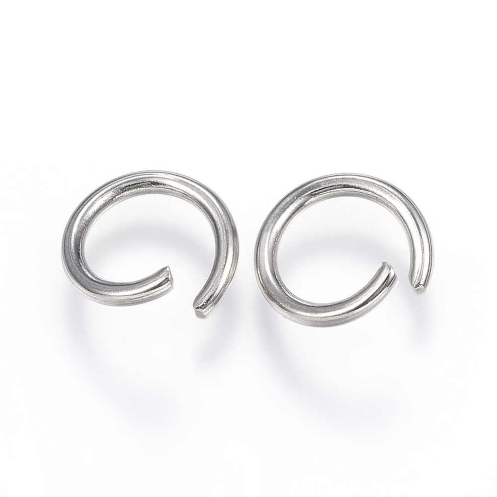 TEMU 1000pcs 304 Stainless Steel Open Jump Rings 5~10x0.7~1.4mm, Jump Rings For Jewelry Making, Jewelry Making Supplies, Craft Supplies, Polished