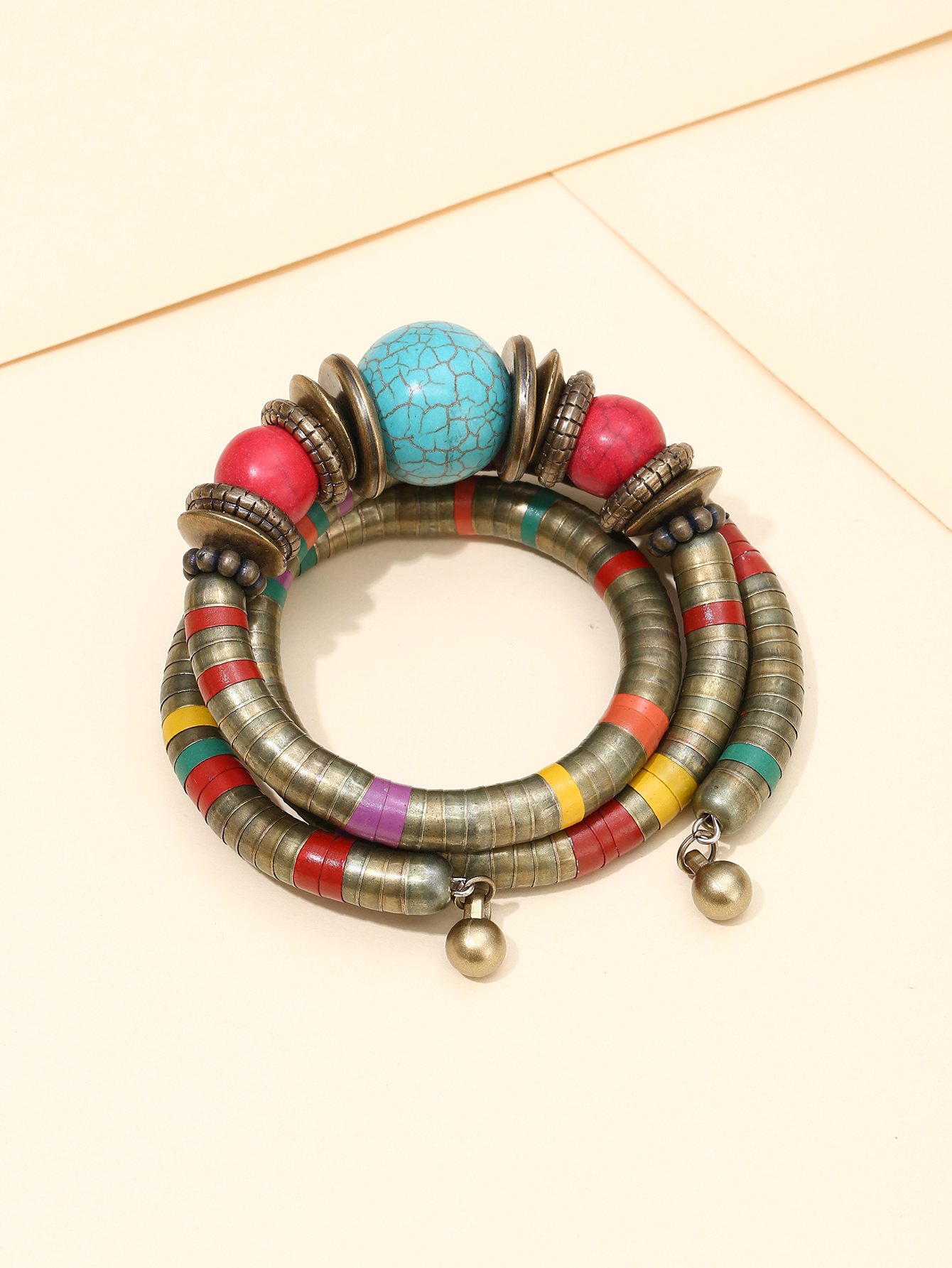 Vintage Bohemian Ethnic Style Chunky Wrapped Bangle African Temu
