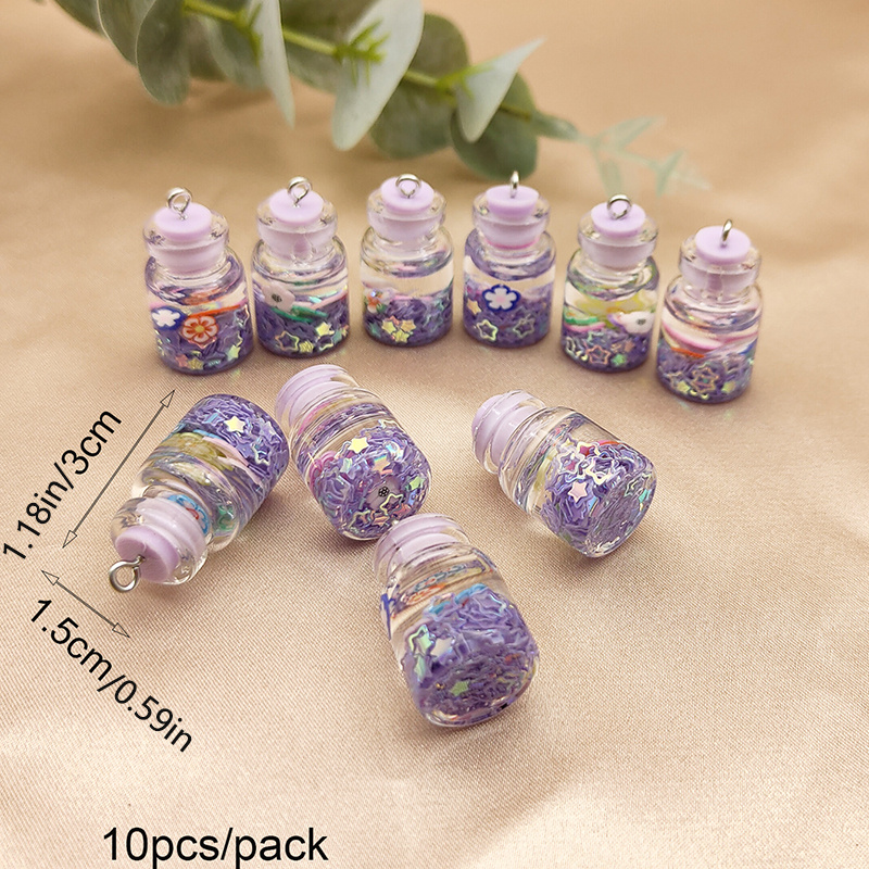 10pcs/Pack Star Resin Earring Charms for Earring Bracelet Pendant Jewelry  Findings Phone Making