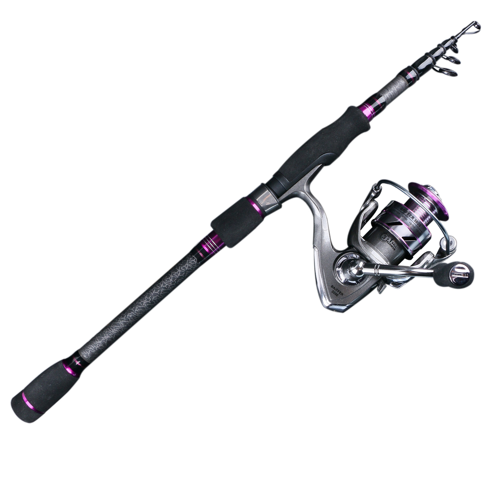 Travel Fishing Pole and Reel Combo Carbon Fiber Fishing Rods