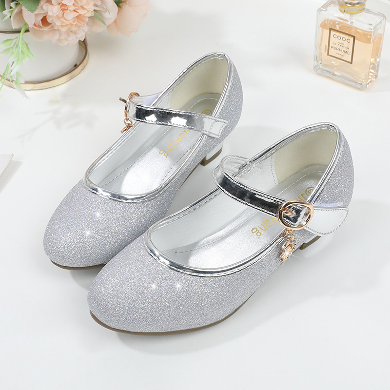 Dropship Diamond Glitter High Heeled Girls Leather Shoes Crystal Princess  Shoes For Girls Children Performance Shoes to Sell Online at a Lower Price