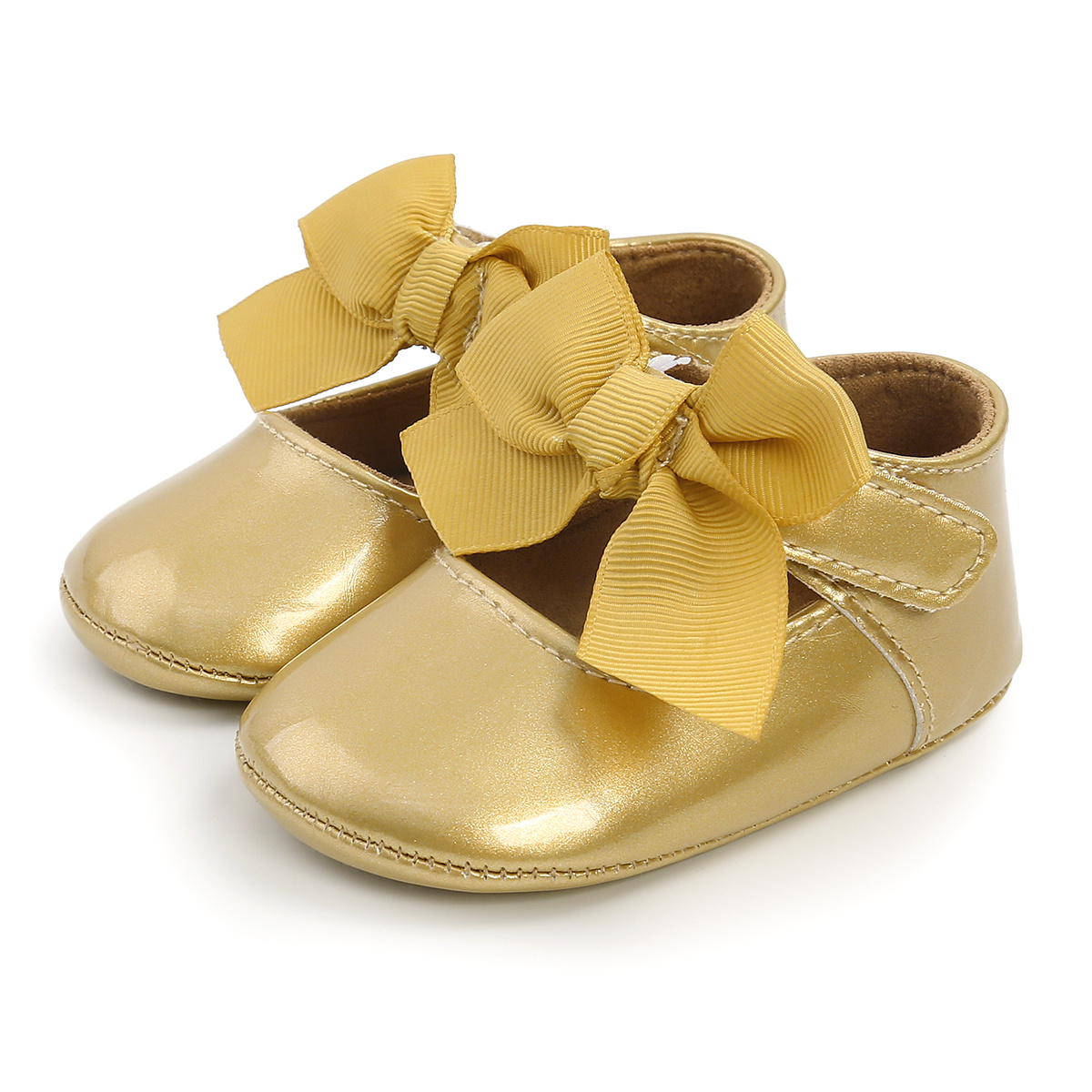 Newborn girl gold clearance shoes