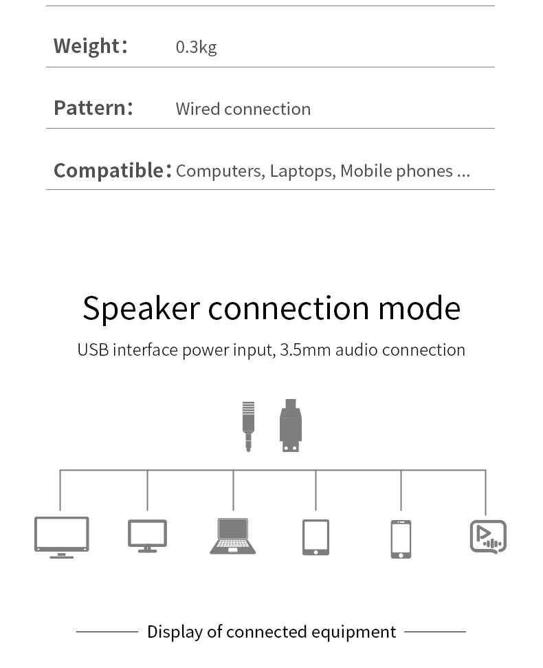 Lighting Mini Speaker Stereo Desktop Laptop Usb Cable Temu