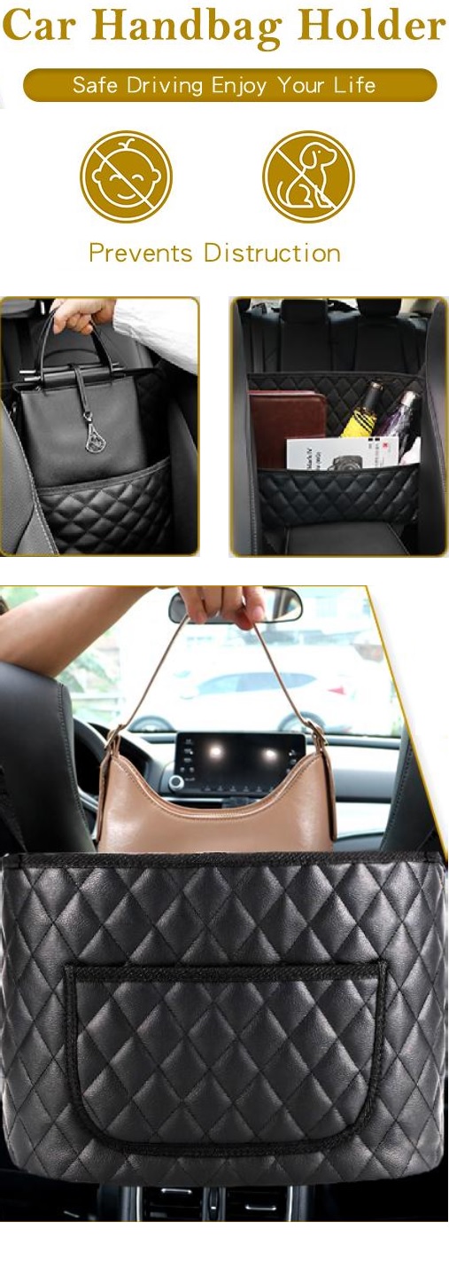 Car Net Pocket Handbag Holder purse Storage Drivers Front - Temu