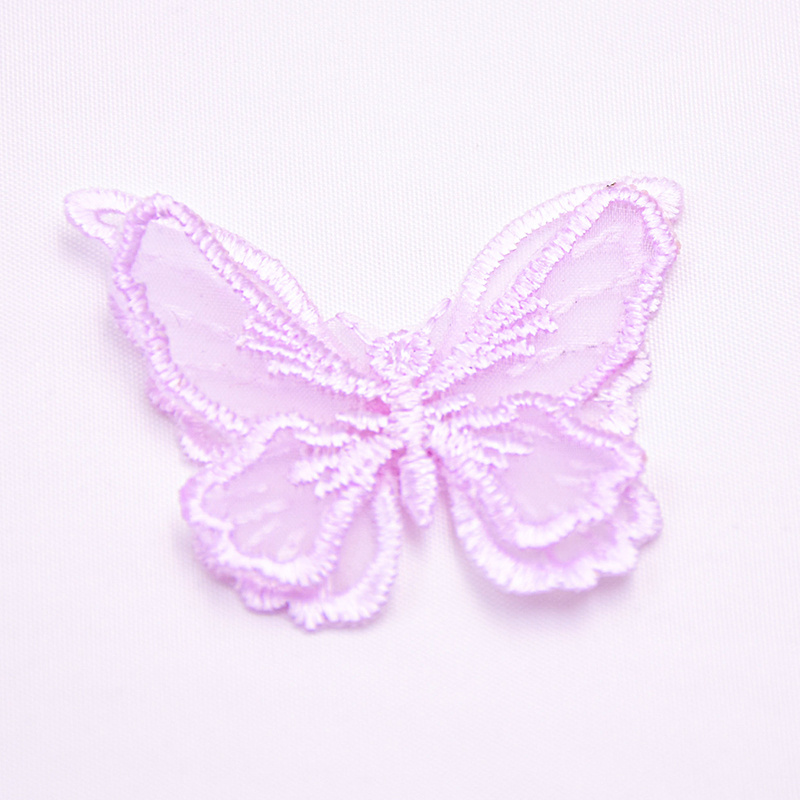 Three - Dimensional Double - Layer Embroidery Small Butterfly Handmade  Accessories, With Holes And Patches In Hand Materials - Temu