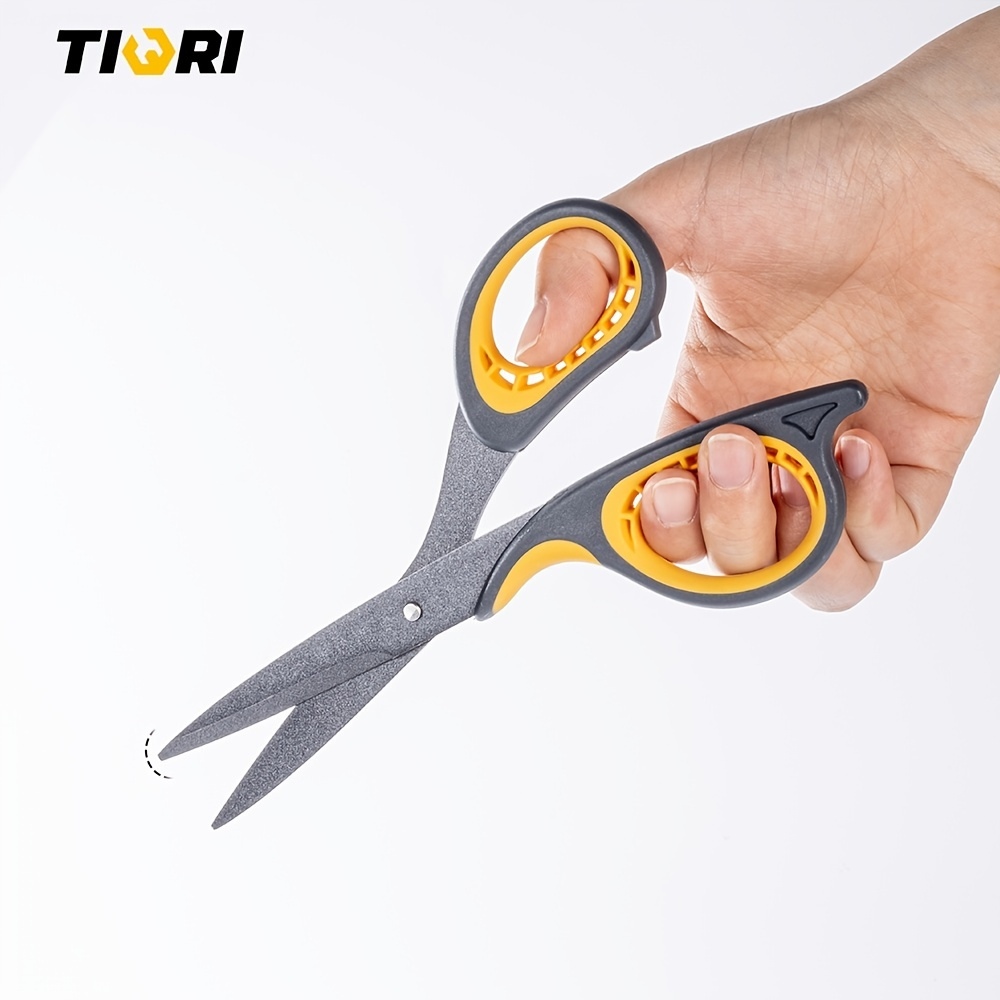 1pc 7 7 Inches Tiqri Teflon Non Stick Craft Scissors Abs Rubber