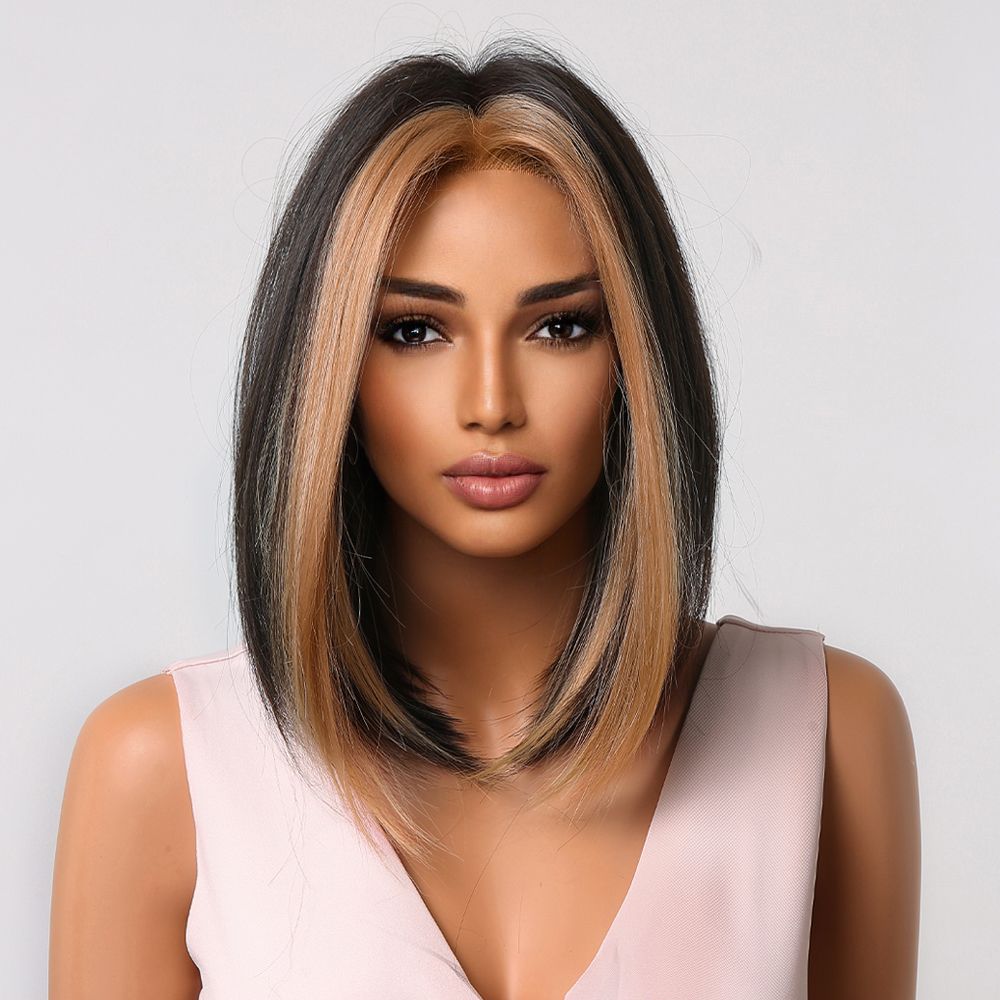 Short Straight Synthetic Haircut Wigs Brown Ginger Highlights Bob Hair Middle Part Middle Part Fiber Wig | Free Shipping For New Users | Temu Short Straight Synthetic Haircut Wigs Brown Ginger Highlights Bob Hair Middle Part Middle Part Fiber Wig | Free Shipping For New Users | Temu