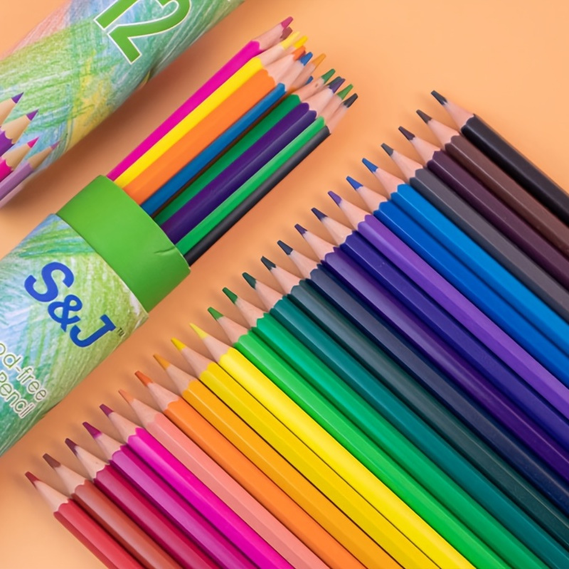 12pcs Set Cartridge Colored Pencil For Student Painting Office