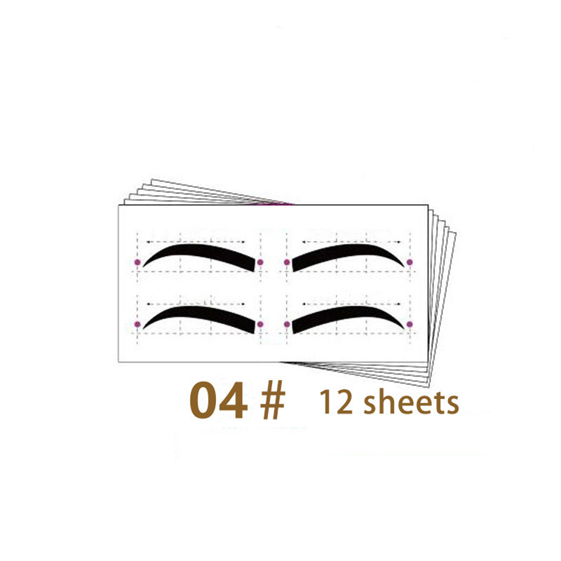 12 Style Eyebrow Stencil Template Kit Quick Eyebrow Card Set