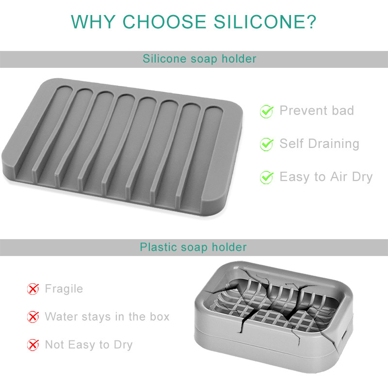 Self draining Silicone Soap Dishes Keep Soap Bars Dry Clean Temu