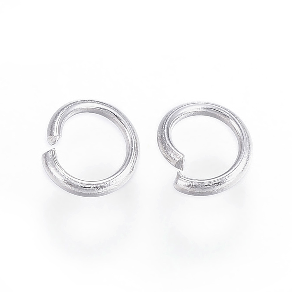 TEMU 1000pcs 304 Stainless Steel Open Jump Rings 5~10x0.7~1.4mm, Jump Rings For Jewelry Making, Jewelry Making Supplies, Craft Supplies, Polished