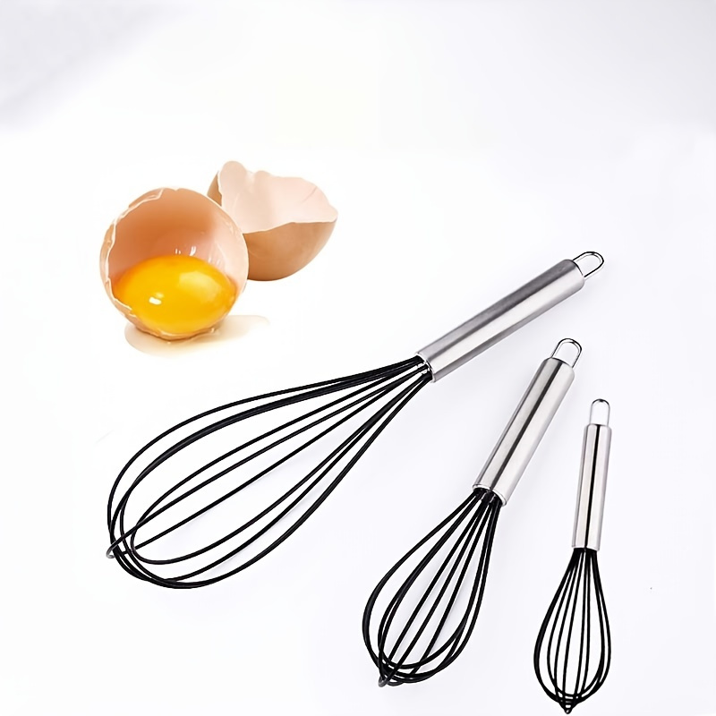 Silicone Whisk With Wooden Handle Cream Mixer Manual Egg - Temu