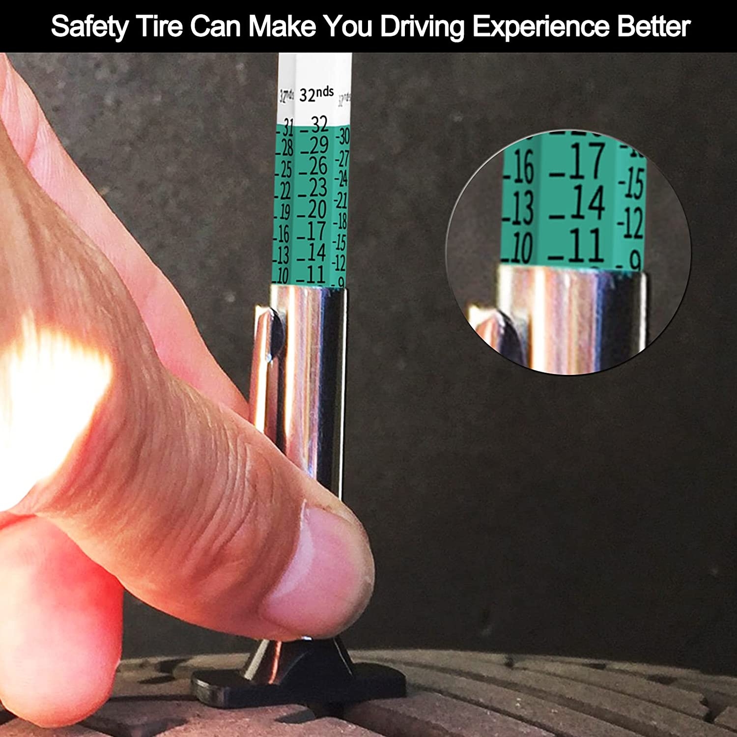 Portable Tread Tire Smart Color Coded Tire Tread Depth Gauge Temu