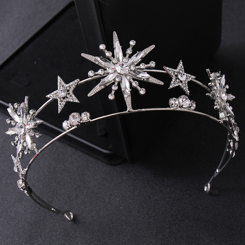 Rhinestone Star Tiara Sposa Accessori Capelli Sposa Corona - Temu