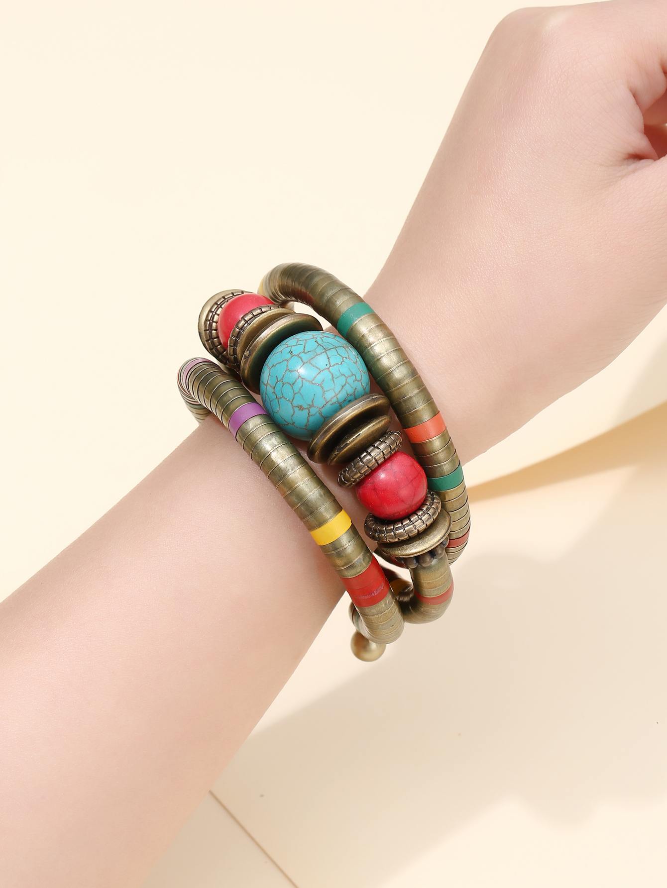 Vintage Bohemian Ethnic Style Chunky Wrapped Bangle African Temu