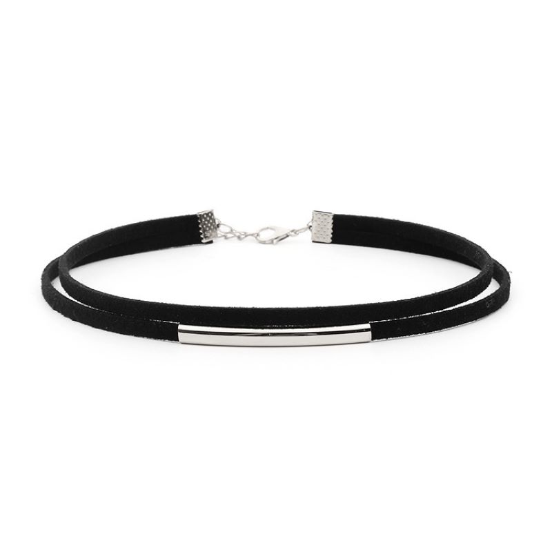 2pcs Set Black Choker Classy Velvet Wide Black Choker, Thin Choker 