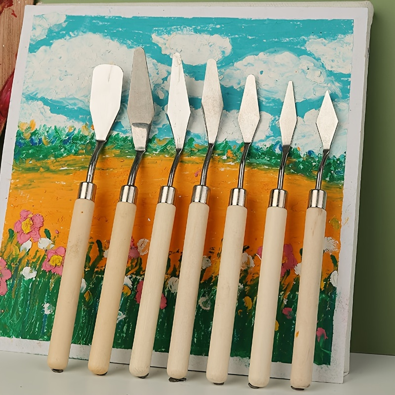 1pc Stainless Steel Oil Painting Scraper Palette Painting Scraper Art